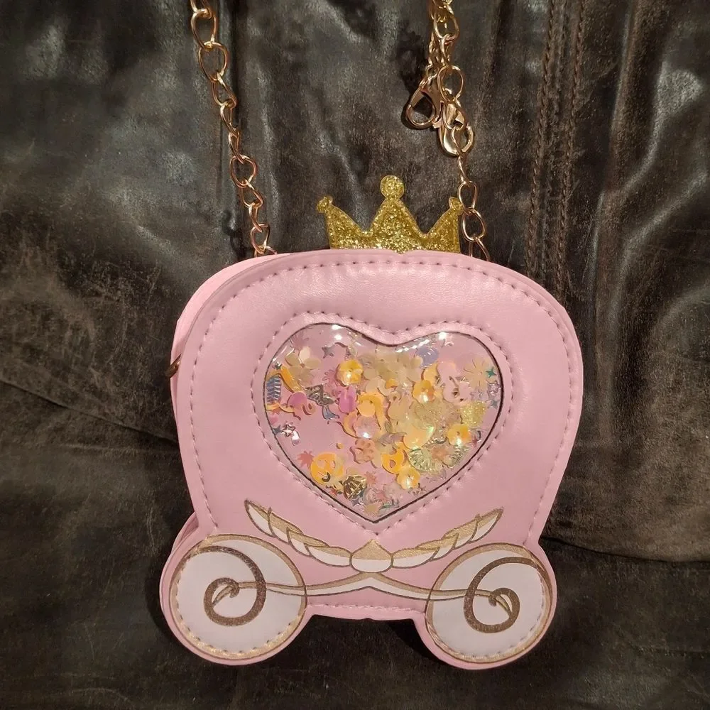 Girls Mini Princess Carriage Purse Bag